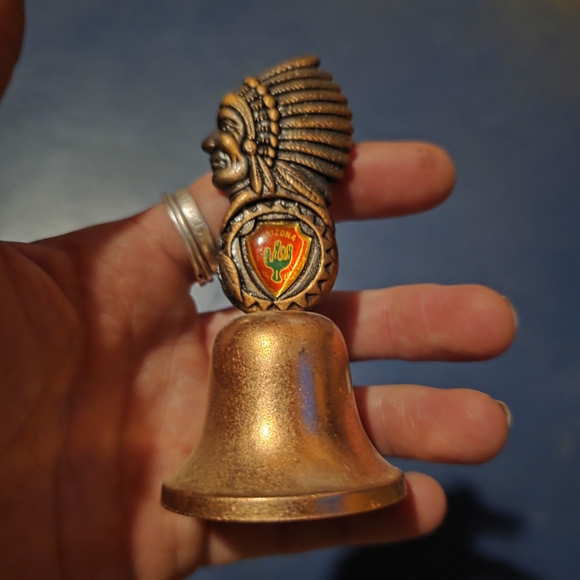 Accents | Vintage Arizona Souvenir Bell Native Chief Head Design ...